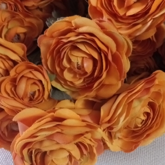 2DZ. 24" Orange Seasonal Elegant Dark Rust & Orange Floral Sprays - Picture 5 of 5